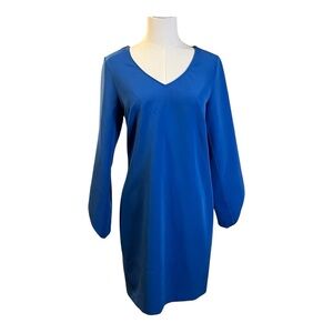 Laundry by Shelli Segal Royal Blue Mini Dress | Size 6 | Statement Sleeves